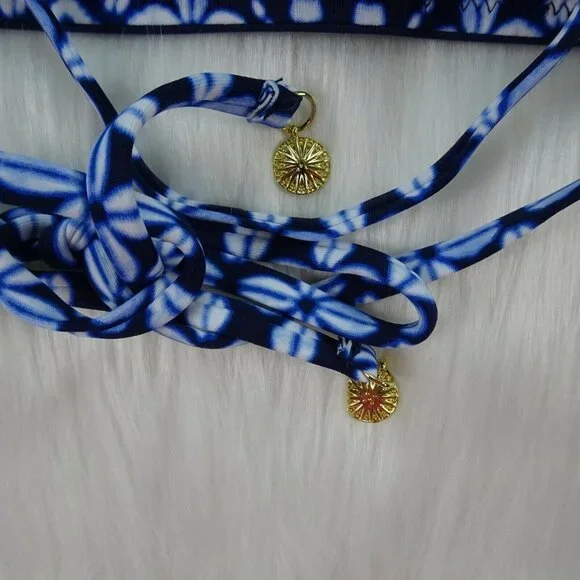 TOMMY BAHAMA Swim Top Bra Cowrie Reversible High Neck NWT M - Picture 7 of 11